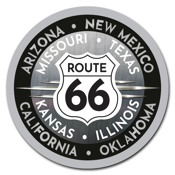 Signmission Route 66 Circle Vinyl Laminated Decal D-8-CIR-Route 66 - main